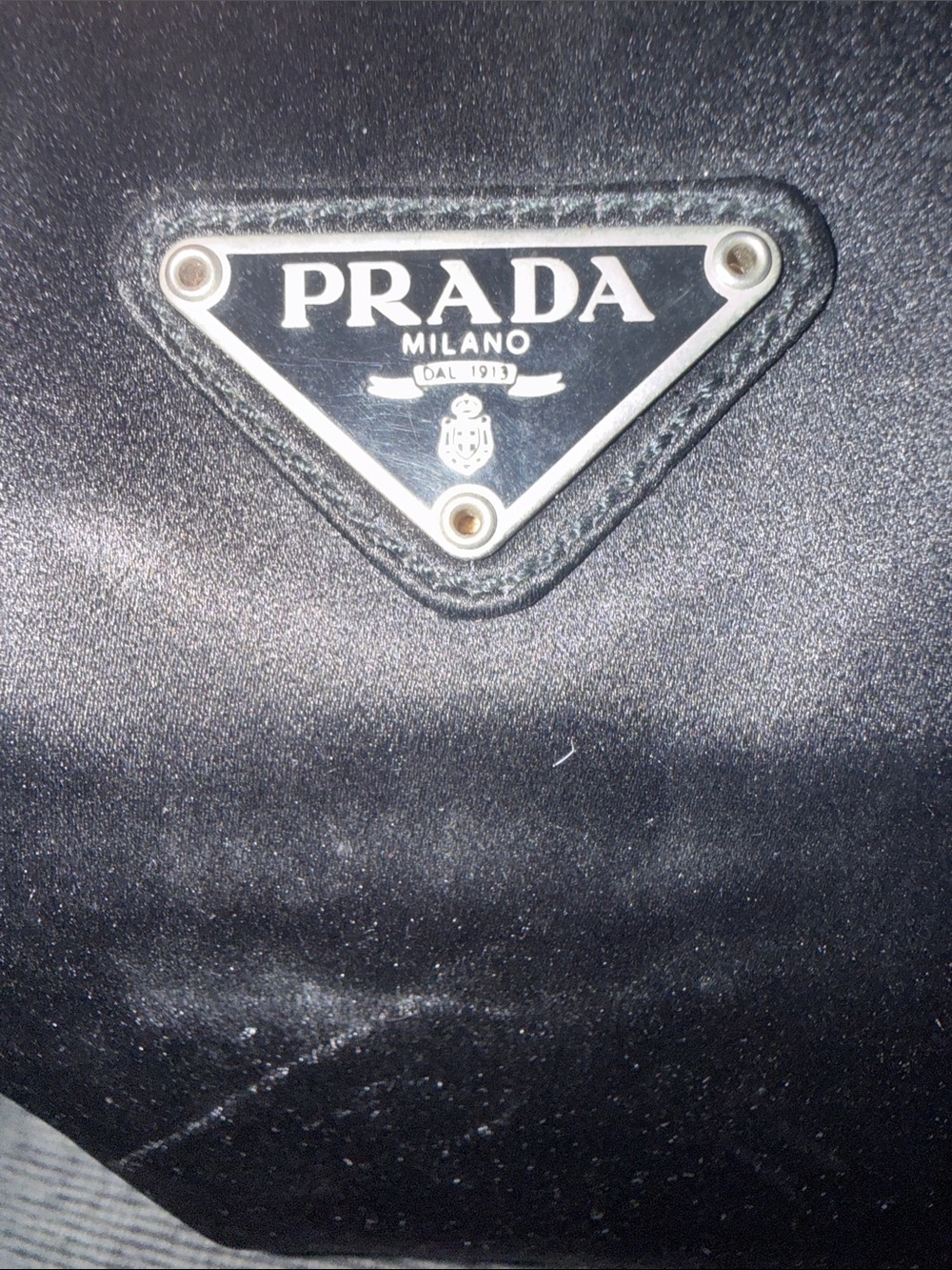 Prada Black Nylon Shopper Tote with Triangle Logo Plaque - Picture 11 of 13